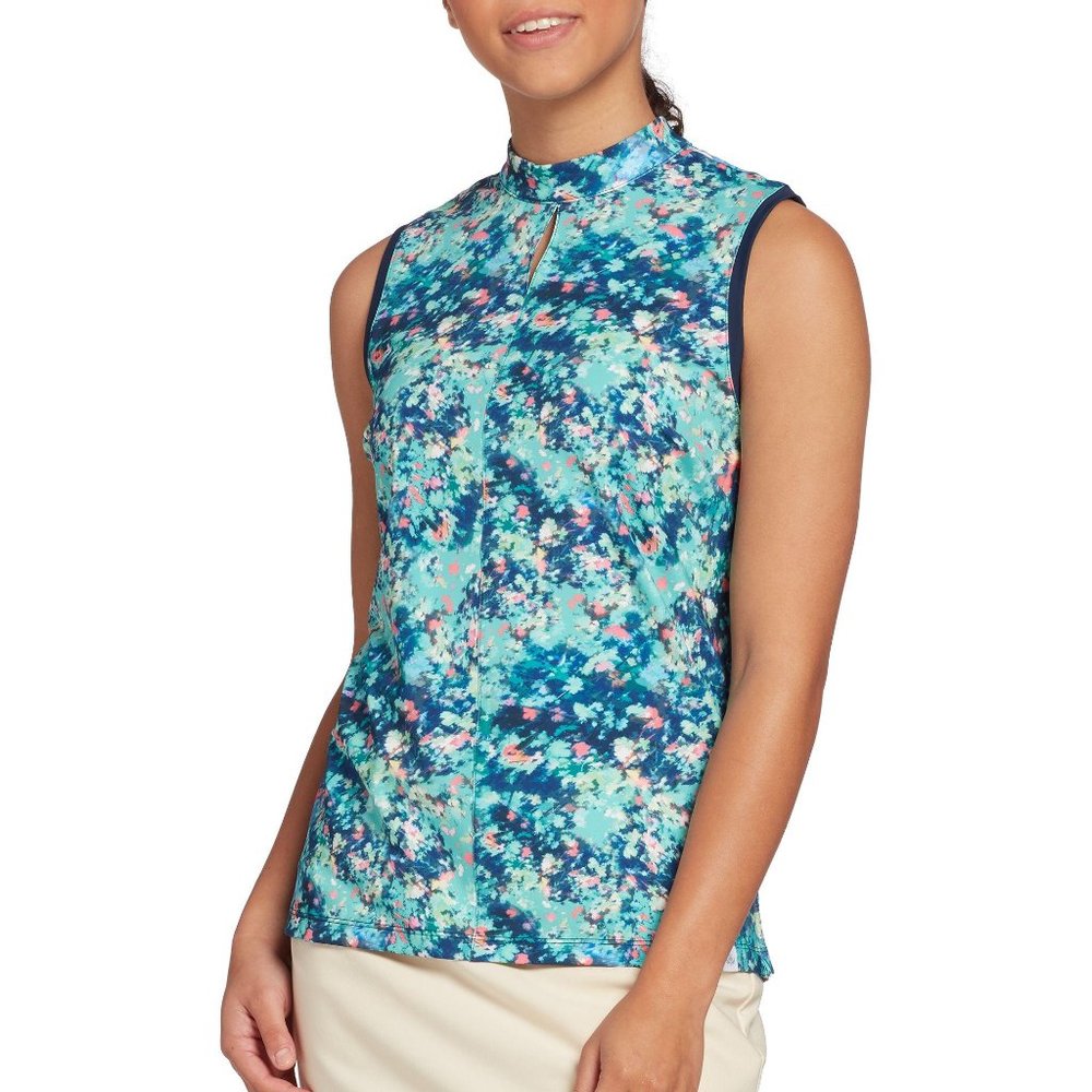 Lady Hagen Women's Keyhole Sleeveless Golf Polo New